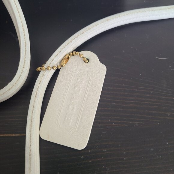 Vintage Coach Scooter White Leather Crossbody 9893 - Picture 7 of 9